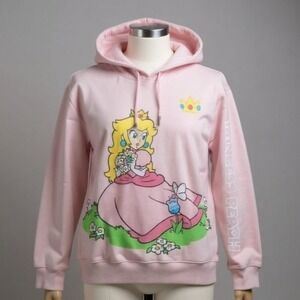 Nintendo Princess Peach Hoodie – Soft Pink – Size L – New